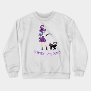 Simply Enchanted Witch and Cat Crewneck Sweatshirt